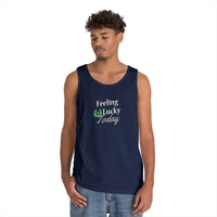 Load image into Gallery viewer, "FEELING LUCKY TODAY" - Unisex Heavy Cotton Tank Top