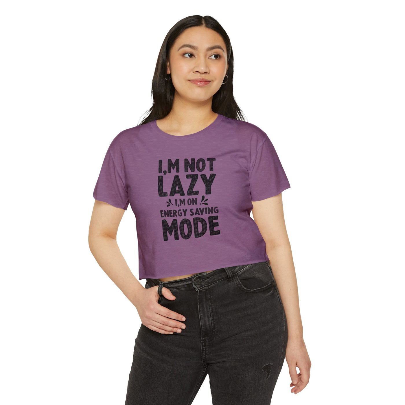 Not Lazy - Women's Festival Crop Top (Black)