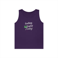 Load image into Gallery viewer, "FEELING LUCKY TODAY" - Unisex Heavy Cotton Tank Top
