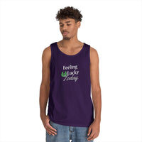 Load image into Gallery viewer, "FEELING LUCKY TODAY" - Unisex Heavy Cotton Tank Top