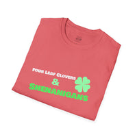 Load image into Gallery viewer, "Four Leaf Clovers &amp; Shenanigans" - Unisex Softstyle T-Shirt