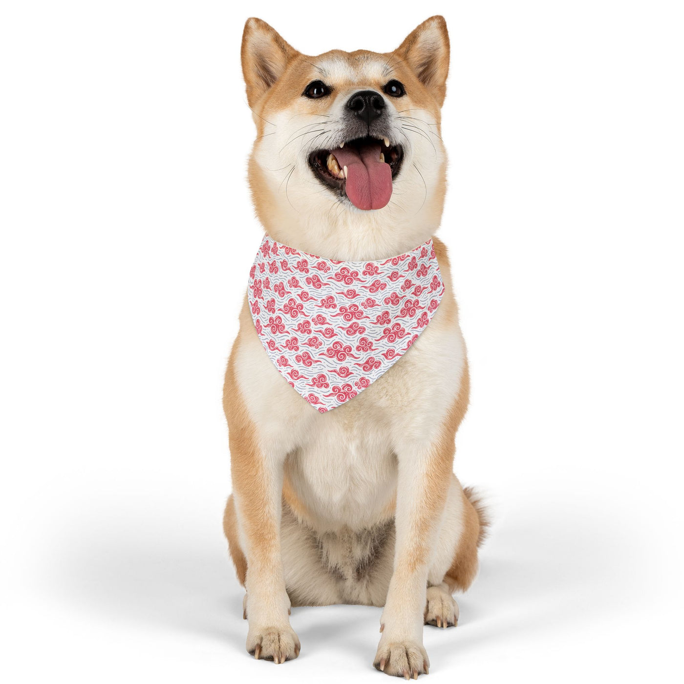 "Swirling Skies: Cloudy Red Dreams" Pet Bandana Collar