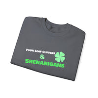 Load image into Gallery viewer, "Four Leaf Clovers &amp; Shenanigans" - Unisex Heavy Blend™ Crewneck Sweatshirt