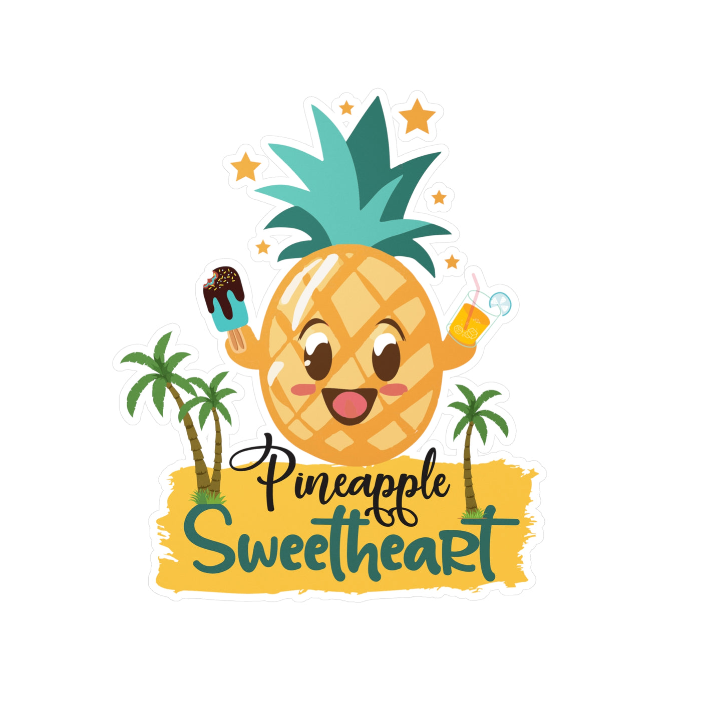 Pineapple Sweetheart - Kiss-Cut Vinyl Decals