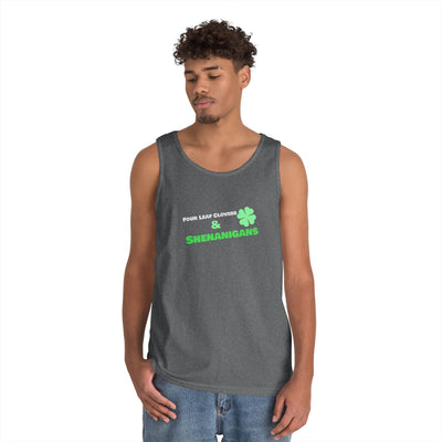 "Four Leaf Clovers & Shenanigans" - Unisex Heavy Cotton Tank Top