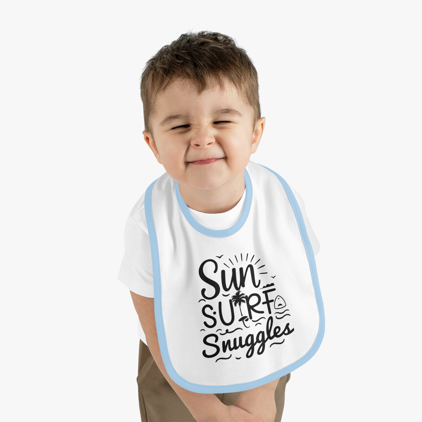 "Sun, Surf, Snuggles" Baby Bib