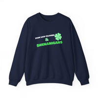 Load image into Gallery viewer, "Four Leaf Clovers &amp; Shenanigans" - Unisex Heavy Blend™ Crewneck Sweatshirt