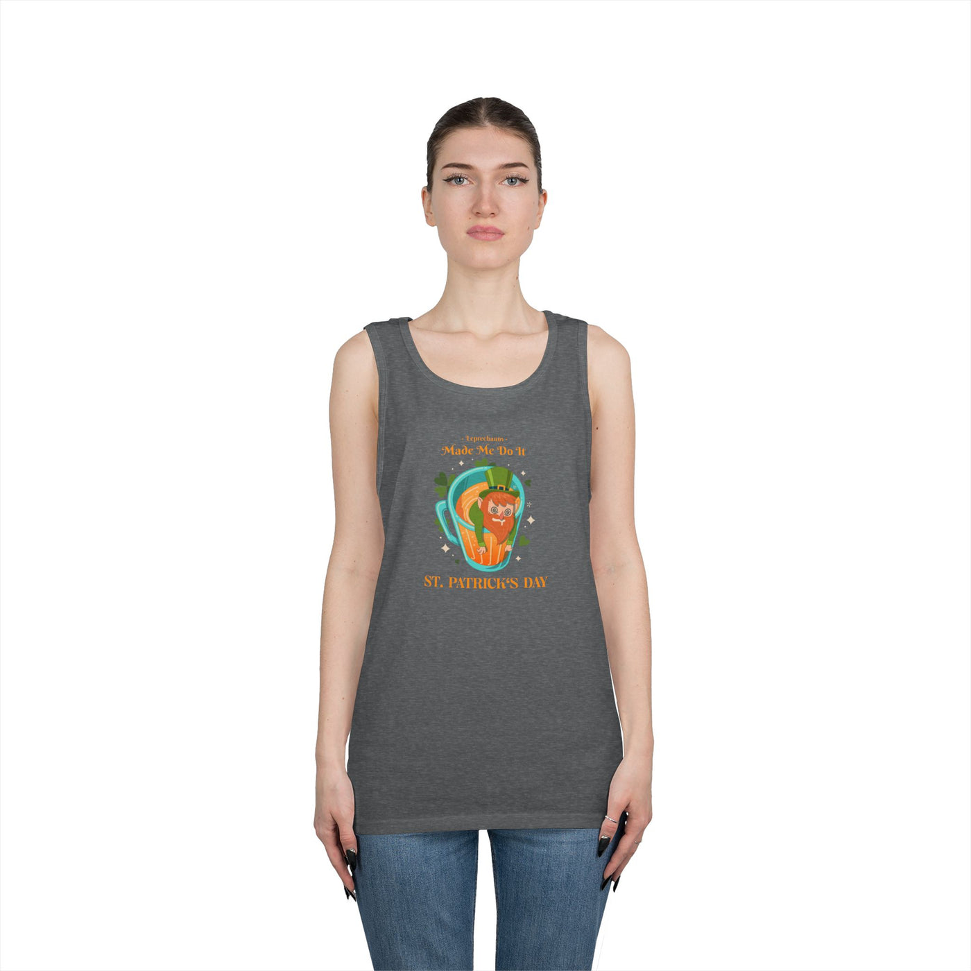 "Leprechauns Made Me Do It" - Unisex Heavy Cotton Tank Top