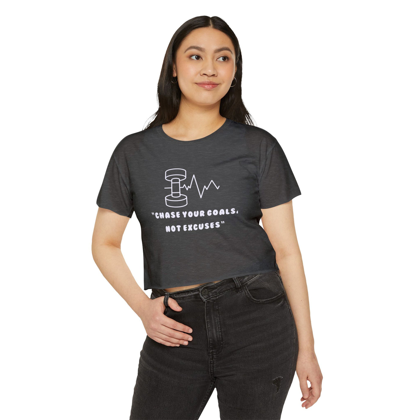 Chase Your Dreams - Women's Festival Crop Top (White)