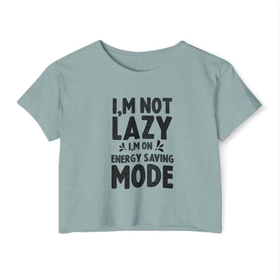 Not Lazy - Women's Festival Crop Top (Black)