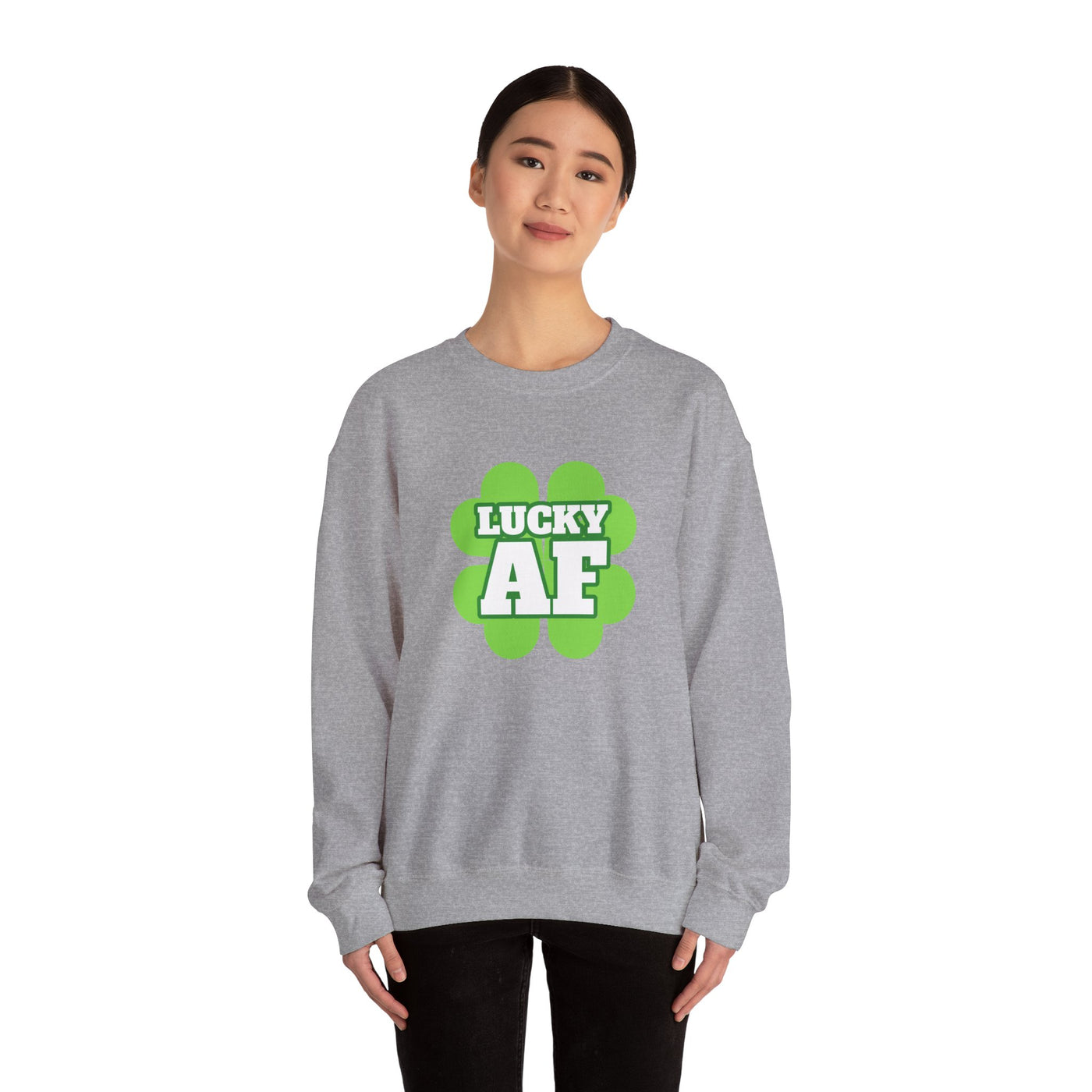 "LUCKY AF" - Unisex Heavy Blend™ Crewneck Sweatshirt