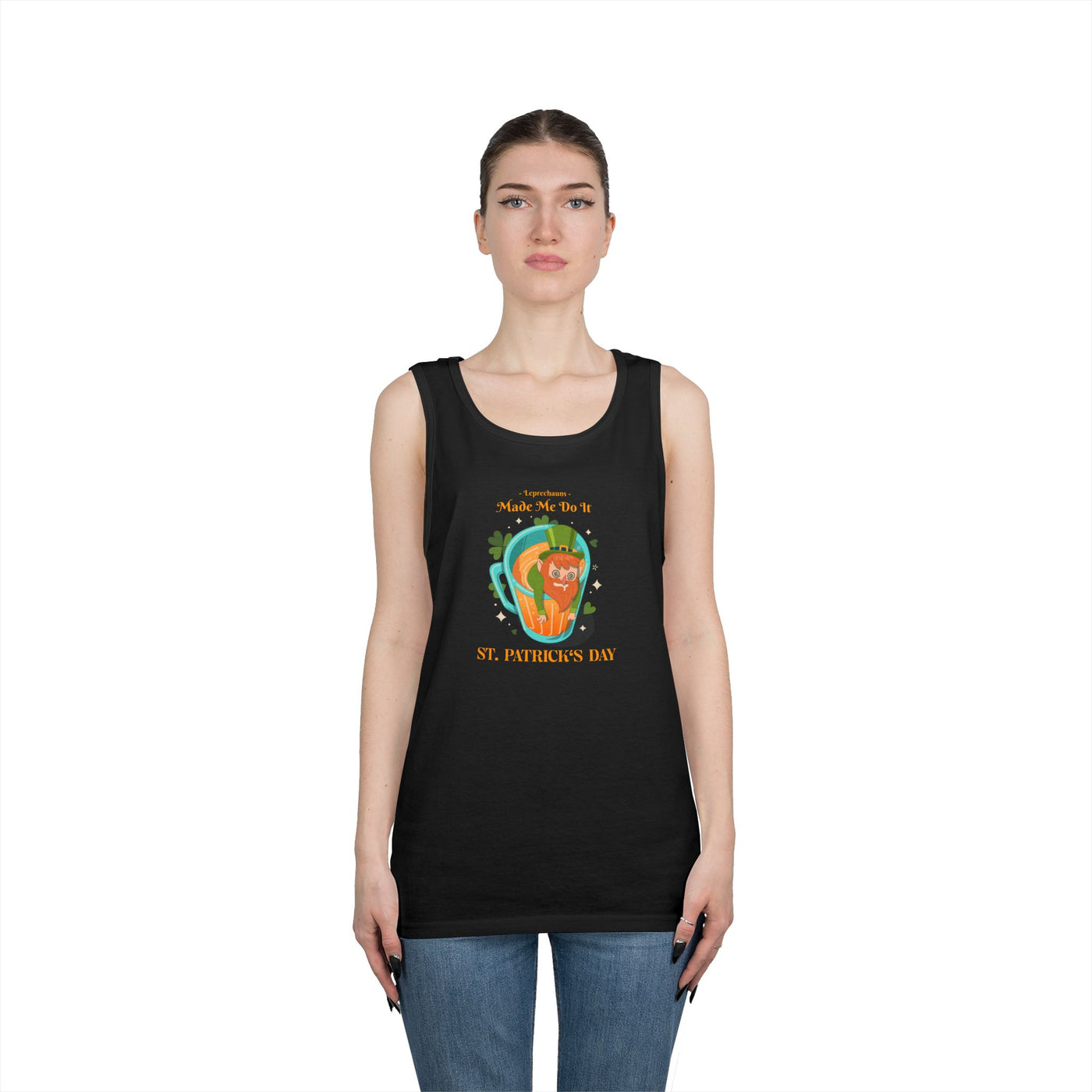 "Leprechauns Made Me Do It" - Unisex Heavy Cotton Tank Top