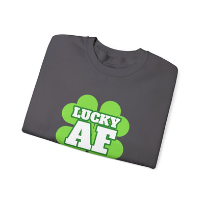 "LUCKY AF" - Unisex Heavy Blend™ Crewneck Sweatshirt