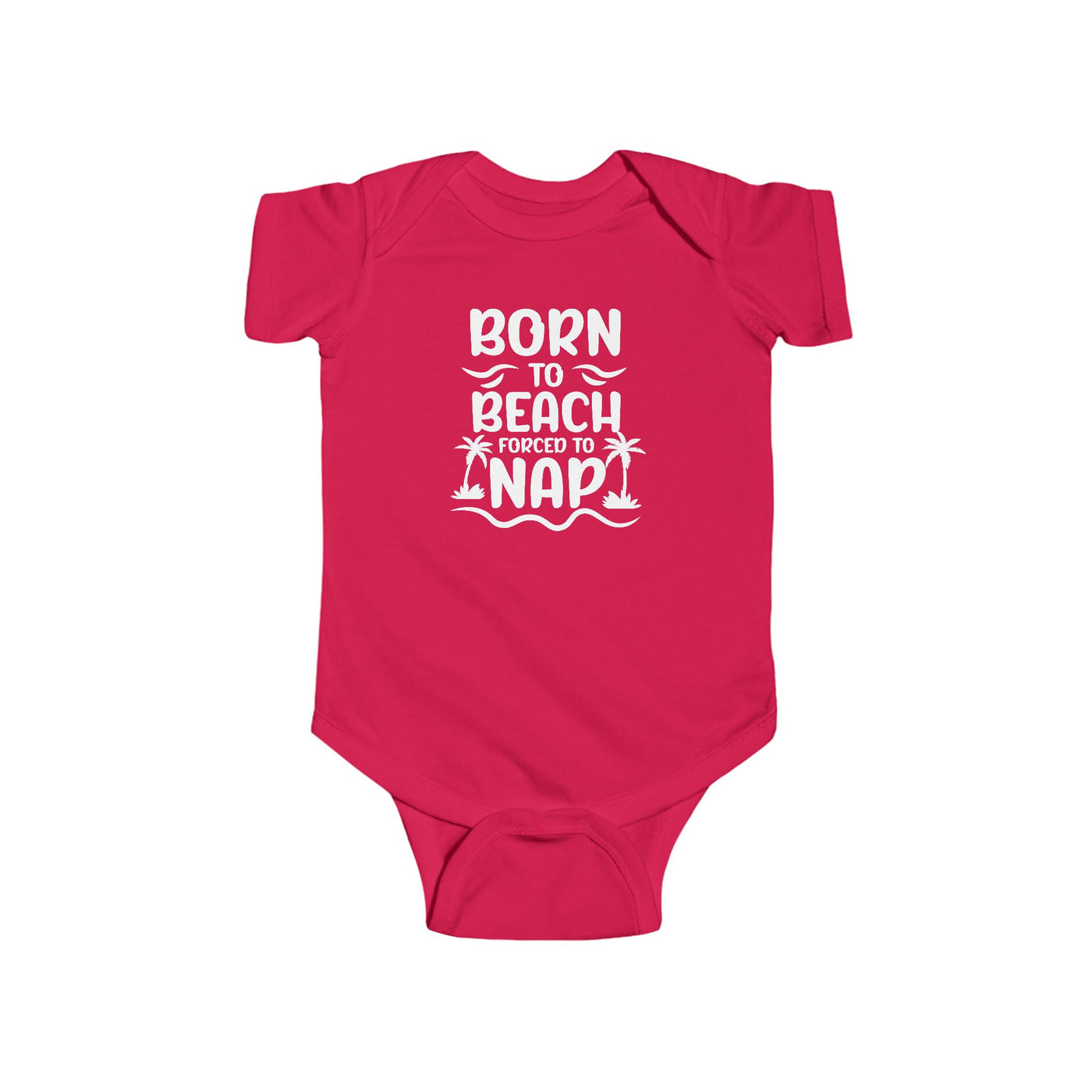 "Born to Beach" Baby Onesie (White)