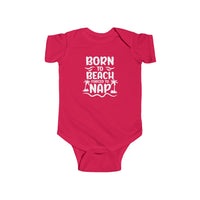 Load image into Gallery viewer, "Born to Beach" Baby Onesie (White)