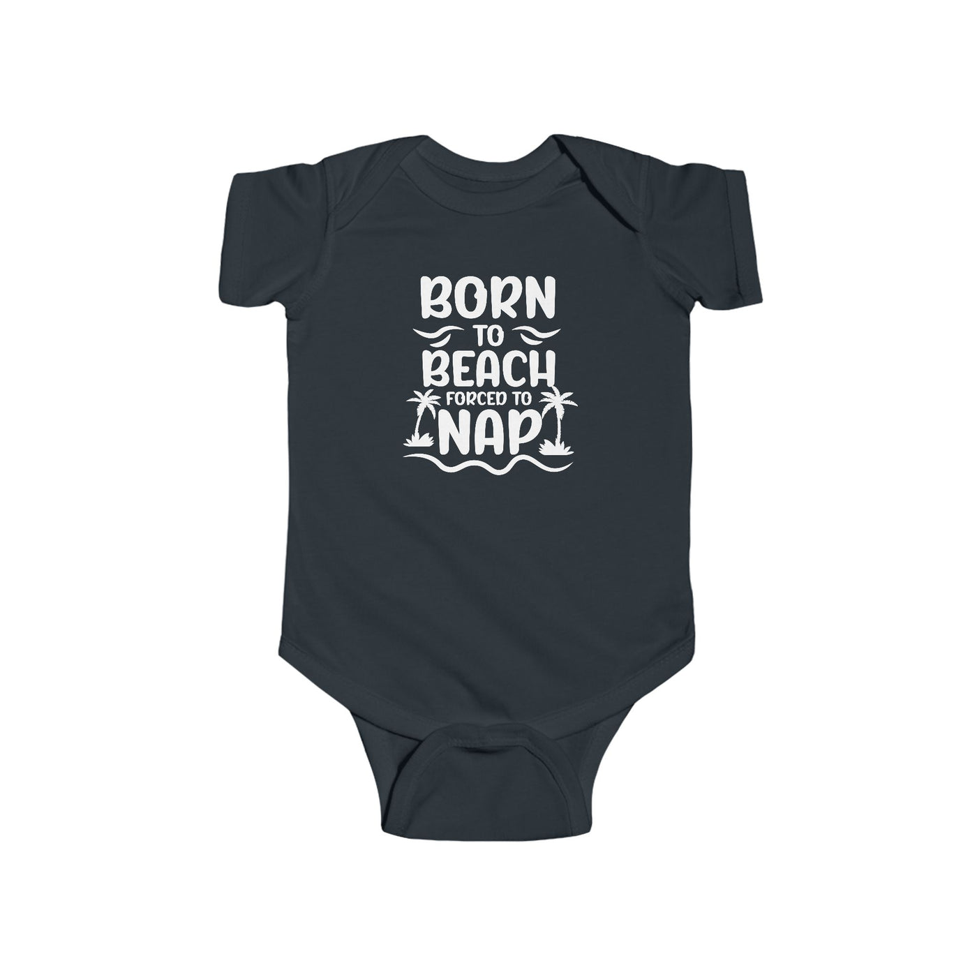 "Born to Beach" Baby Onesie (White)