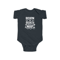 Load image into Gallery viewer, "Born to Beach" Baby Onesie (White)