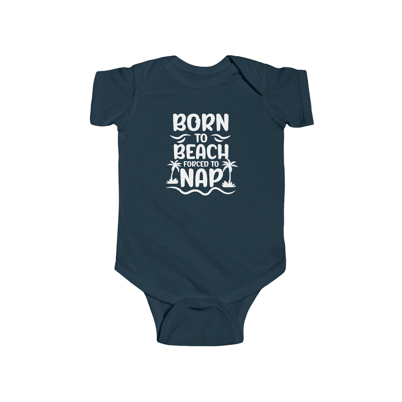 "Born to Beach" Baby Onesie (White)