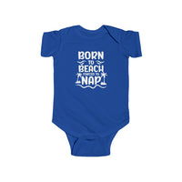 Load image into Gallery viewer, "Born to Beach" Baby Onesie (White)