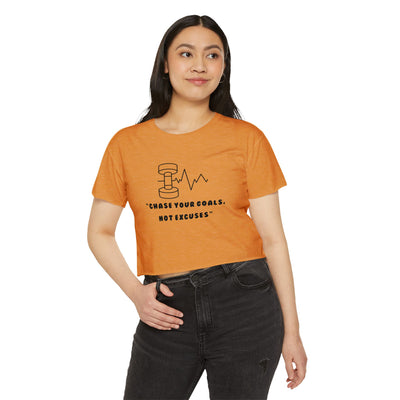 Chase Your Goals - Women's Festival Crop Top (Black)