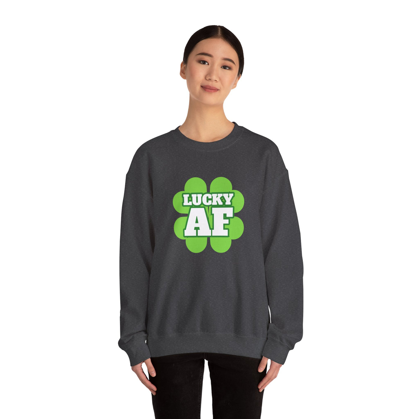 "LUCKY AF" - Unisex Heavy Blend™ Crewneck Sweatshirt