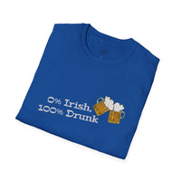 Load image into Gallery viewer, "0% Irish, 100% Drunk" - Unisex Softstyle T-Shirt