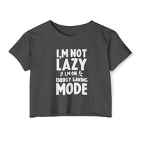 Load image into Gallery viewer, Not Lazy - Women's Festival Crop Top (White)