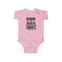 Load image into Gallery viewer, "Born to Beach" Baby Onesie (Black)