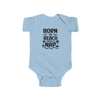 Load image into Gallery viewer, "Born to Beach" Baby Onesie (Black)