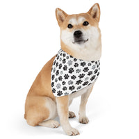 Load image into Gallery viewer, "Mysterious Paws: In Black and Gray" Pet Bandana Collar