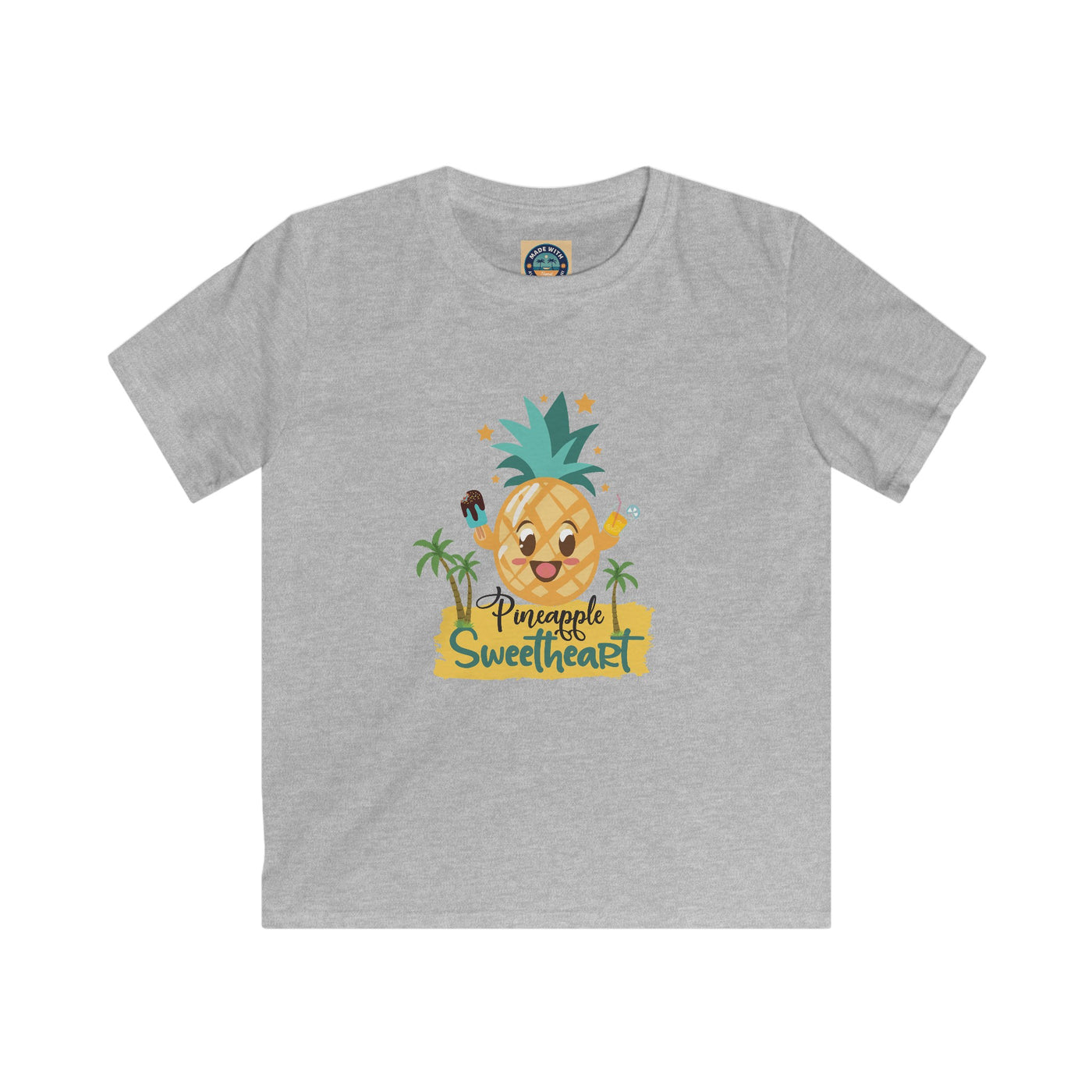 "Pineapple Sweetheart" Kids Softstyle Tee