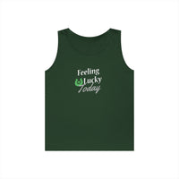 Load image into Gallery viewer, "FEELING LUCKY TODAY" - Unisex Heavy Cotton Tank Top