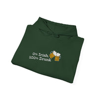 Load image into Gallery viewer, "0% IRISH, 100% DRUNK" - Unisex Heavy Blend™ Hooded Sweatshirt
