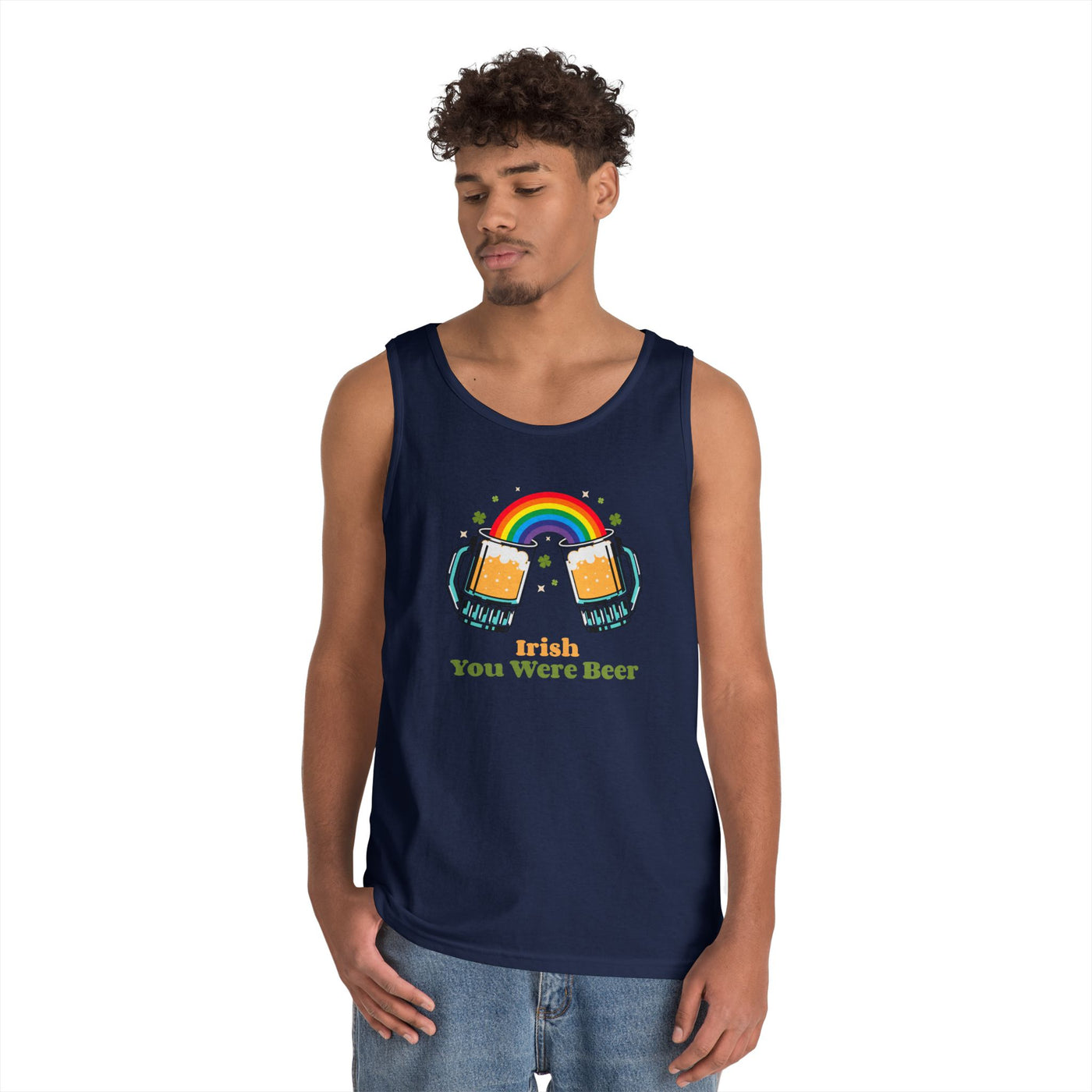 "IRISH YOU WERE BEER" - Unisex Heavy Cotton Tank Top