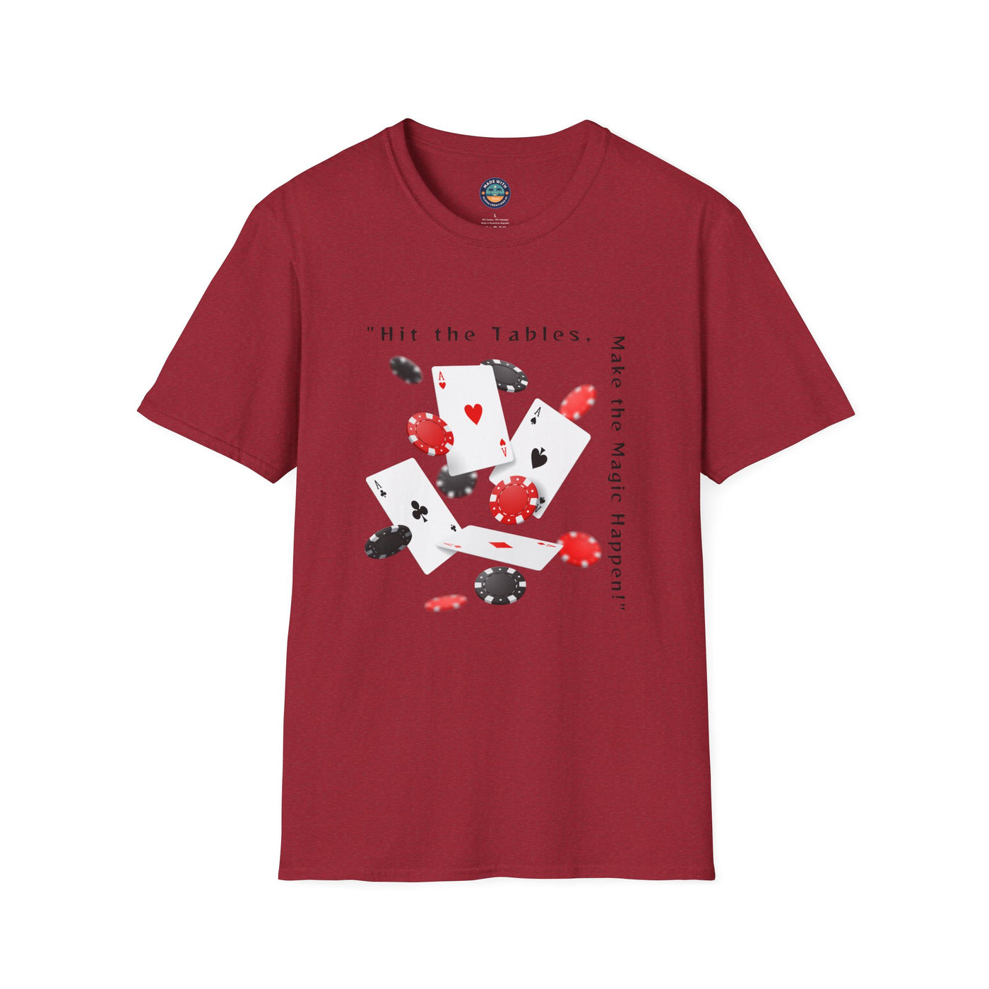 Las Vegas - Tables -Red Softstyle T-Shirt