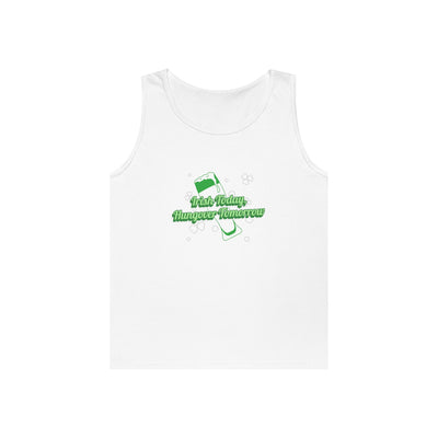 "Irish Today, Hungover Tomorrow" - Unisex Heavy Cotton Tank Top