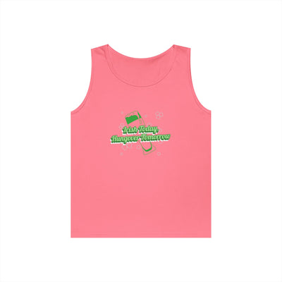 "Irish Today, Hungover Tomorrow" - Unisex Heavy Cotton Tank Top