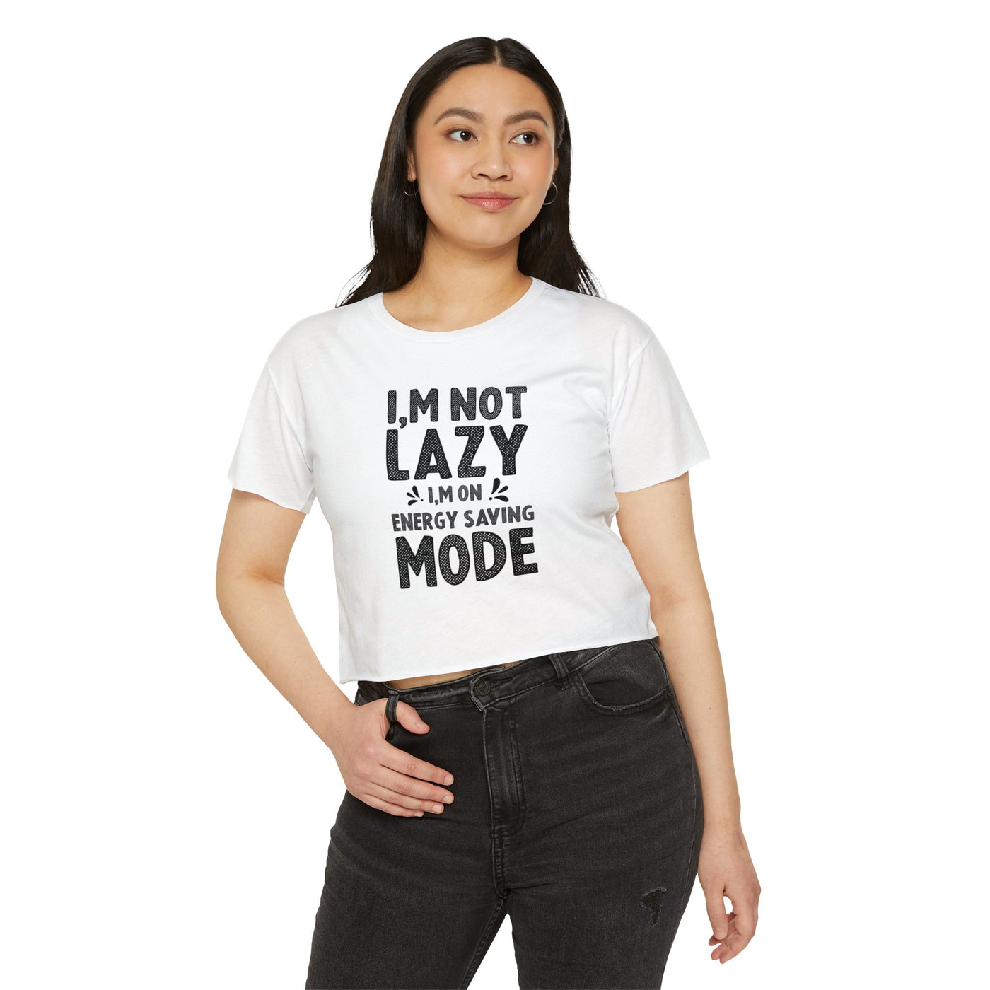 Not Lazy - Women's Festival Crop Top (Black)