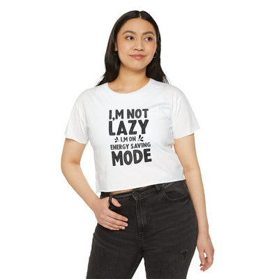 Not Lazy - Women's Festival Crop Top (Black)