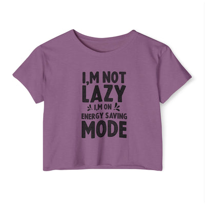 Not Lazy - Women's Festival Crop Top (Black)