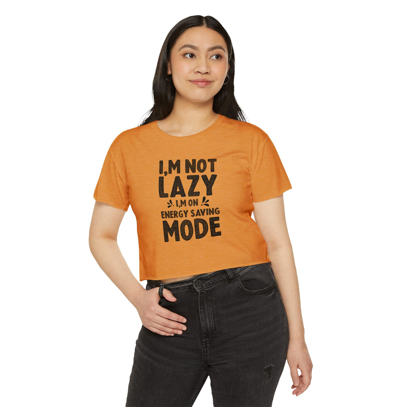 Not Lazy - Women's Festival Crop Top (Black)