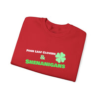 Load image into Gallery viewer, "Four Leaf Clovers &amp; Shenanigans" - Unisex Heavy Blend™ Crewneck Sweatshirt