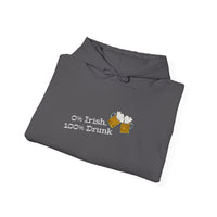Load image into Gallery viewer, "0% IRISH, 100% DRUNK" - Unisex Heavy Blend™ Hooded Sweatshirt