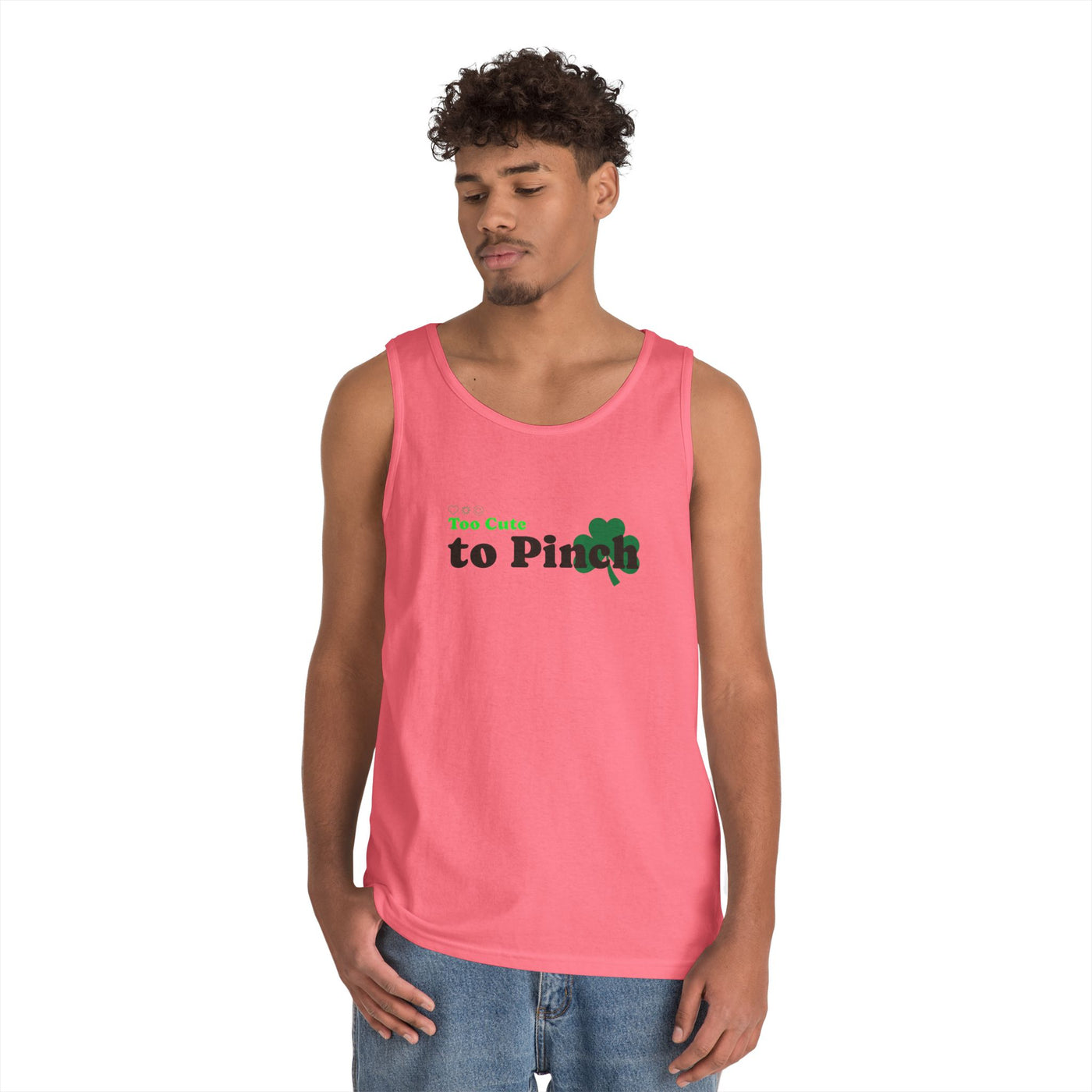 "Too Cute to Pinch" (BLACK) - Unisex Heavy Cotton Tank Top