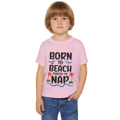 "Born to Beach" Heavy Cotton™ Toddler T-shirt (Color)