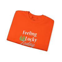Load image into Gallery viewer, "FEELING LUCKY TODAY" - Unisex Heavy Blend™ Crewneck Sweatshirt