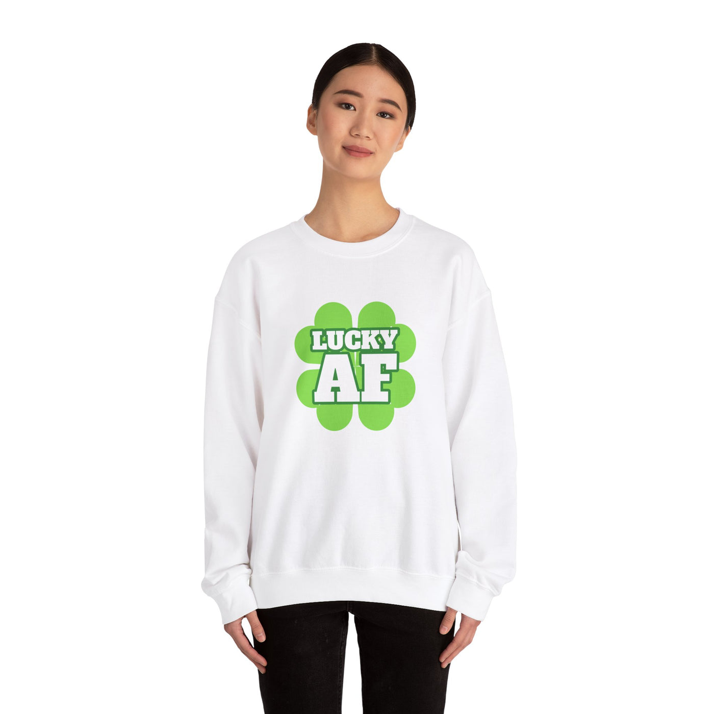 "LUCKY AF" - Unisex Heavy Blend™ Crewneck Sweatshirt