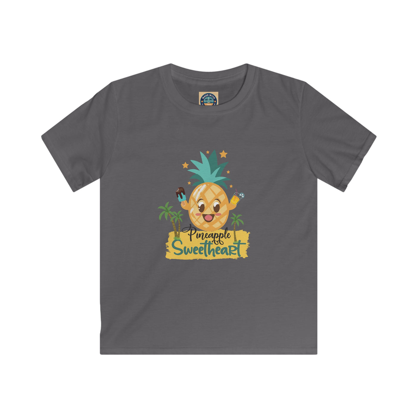 "Pineapple Sweetheart" Kids Softstyle Tee