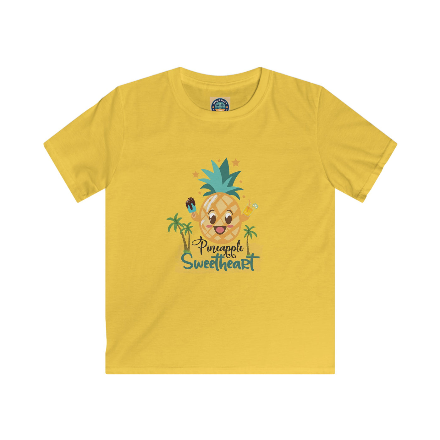 "Pineapple Sweetheart" Kids Softstyle Tee