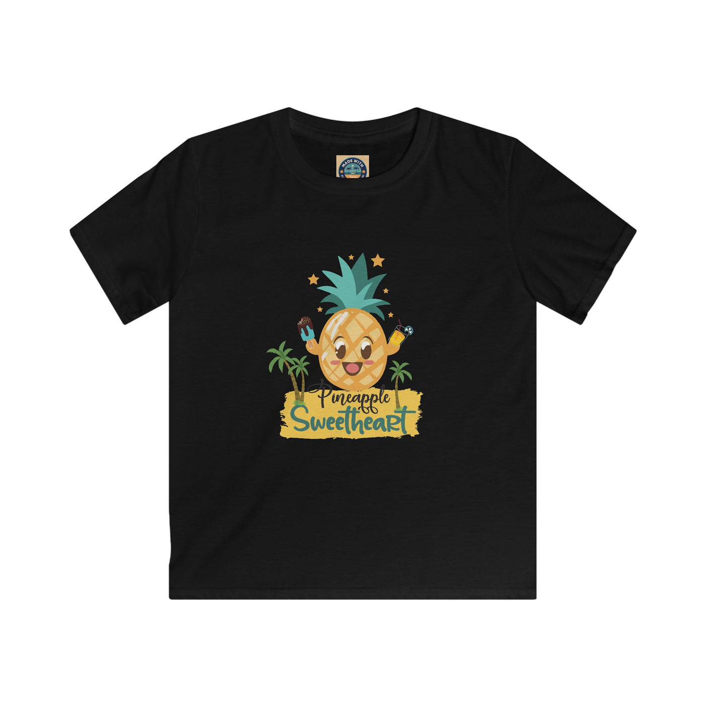 "Pineapple Sweetheart" Kids Softstyle Tee